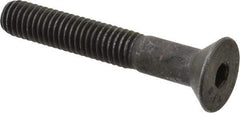 Value Collection - 3/8-16 UNC Hex Socket Drive, 82° Flat Screw - Alloy Steel, Black Oxide Finish, Partially Threaded, 2-1/2" OAL - Eagle Tool & Supply
