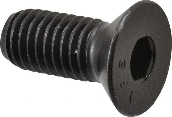 Value Collection - 1/2-13 UNC Hex Socket Drive, 82° Flat Screw - Alloy Steel, Black Oxide Finish, Fully Threaded, 1-1/4" OAL - Eagle Tool & Supply