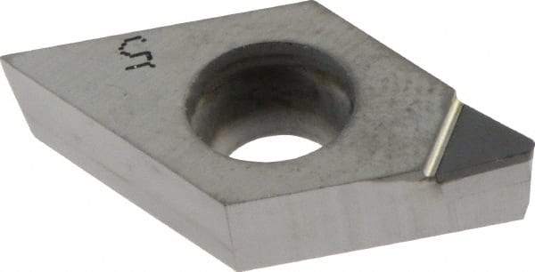 Iscar - DCMT3-1 Grade ID5 Polycrystalline Diamond (PCD) Turning Insert - Uncoated, 55° Diamond, 3/8" Inscr Circle, 5/32" Thick, 1/64" Corner Radius - Eagle Tool & Supply