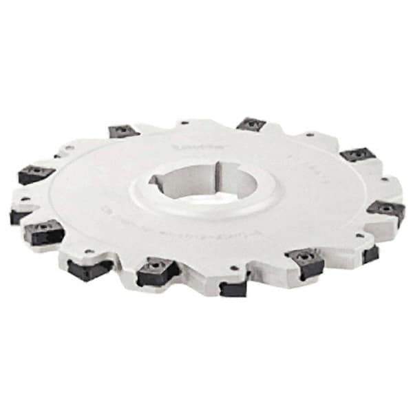 Iscar - Arbor Hole Connection, 1.06" Depth of Cut, 4" Cutter Diam, 1-1/4" Hole Diam, 5 Tooth Indexable Slotting Cutter - SDN-LN12 Toolholder, LNET Insert - Eagle Tool & Supply