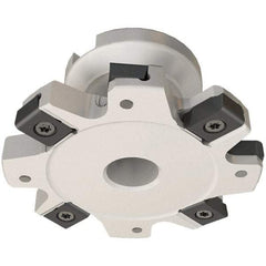 Iscar - Shell Mount B Connection, 1.07" Depth of Cut, 4" Cutter Diam, 1" Hole Diam, 5 Tooth Indexable Slotting Cutter - FDN-LN12 Toolholder, LNET Insert - Eagle Tool & Supply