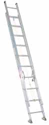 Made in USA - 36' High, Type II Rating, Aluminum Extension Ladder - Eagle Tool & Supply