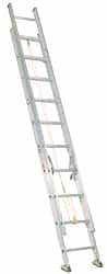 Made in USA - 20' High, Type IAA Rating, Aluminum Extension Ladder - Eagle Tool & Supply
