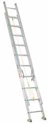 Made in USA - 20' High, Type IAA Rating, Aluminum Extension Ladder - Eagle Tool & Supply