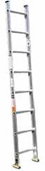 Made in USA - 8' High, Type IA Rating, Aluminum Extension Ladder - Eagle Tool & Supply