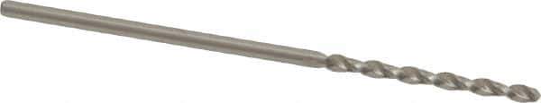 Accupro - 1.35mm 130° Cobalt Jobber Drill - Bright Finish, Right Hand Cut, Parabolic Flute, Straight Shank, 1-37/64" OAL, Split Point - Eagle Tool & Supply