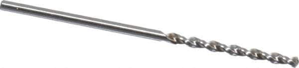 Accupro - 1.67mm 130° Cobalt Jobber Drill - Bright Finish, Right Hand Cut, Parabolic Flute, Straight Shank, 1-11/16" OAL, Split Point - Eagle Tool & Supply