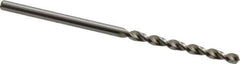 Accupro - 2.1mm 130° Cobalt Jobber Drill - Bright Finish, Right Hand Cut, Parabolic Flute, Straight Shank, 1-59/64" OAL, Split Point - Eagle Tool & Supply