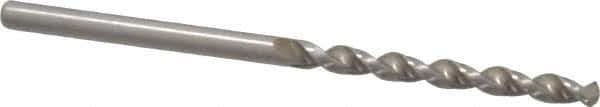 Accupro - 1/8" 130° Cobalt Jobber Drill - Bright Finish, Right Hand Cut, Parabolic Flute, Straight Shank, 2-9/16" OAL, Split Point - Eagle Tool & Supply
