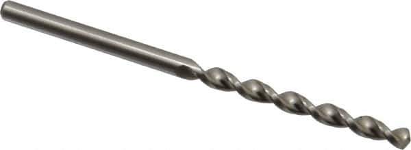 Accupro - 3.5mm 130° Cobalt Jobber Drill - Bright Finish, Right Hand Cut, Parabolic Flute, Straight Shank, 2-3/4" OAL, Split Point - Eagle Tool & Supply