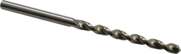 Accupro - 3.7mm 130° Cobalt Jobber Drill - Bright Finish, Right Hand Cut, Parabolic Flute, Straight Shank, 2-3/4" OAL, Split Point - Eagle Tool & Supply