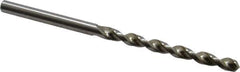 Accupro - 3.7mm 130° Cobalt Jobber Drill - Bright Finish, Right Hand Cut, Parabolic Flute, Straight Shank, 2-3/4" OAL, Split Point - Eagle Tool & Supply