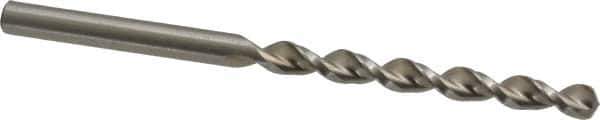 Accupro - #15 130° Cobalt Jobber Drill - Bright Finish, Right Hand Cut, Parabolic Flute, Straight Shank, 3-5/32" OAL, Split Point - Eagle Tool & Supply