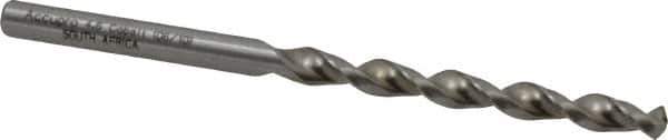 Accupro - 4.6mm 130° Cobalt Jobber Drill - Bright Finish, Right Hand Cut, Parabolic Flute, Straight Shank, 3-5/32" OAL, Split Point - Eagle Tool & Supply