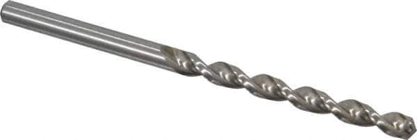 Accupro - 3/16" 130° Cobalt Jobber Drill - Bright Finish, Right Hand Cut, Parabolic Flute, Straight Shank, 3-3/8" OAL, Split Point - Eagle Tool & Supply