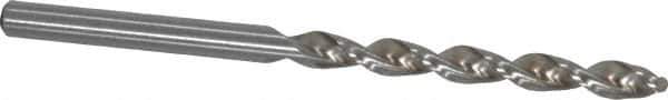 Accupro - 5mm 130° Cobalt Jobber Drill - Bright Finish, Right Hand Cut, Parabolic Flute, Straight Shank, 3-25/64" OAL, Split Point - Eagle Tool & Supply
