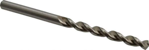 Accupro - Letter D 130° Cobalt Jobber Drill - Bright Finish, Right Hand Cut, Parabolic Flute, Straight Shank, 3-31/32" OAL, Split Point - Eagle Tool & Supply