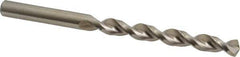 Accupro - 8.1mm 130° Cobalt Jobber Drill - Bright Finish, Right Hand Cut, Parabolic Flute, Straight Shank, 4-39/64" OAL, Split Point - Eagle Tool & Supply