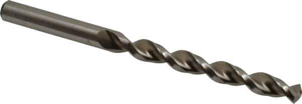 Accupro - 21/64" 130° Cobalt Jobber Drill - Bright Finish, Right Hand Cut, Parabolic Flute, Straight Shank, 4-19/32" OAL, Split Point - Eagle Tool & Supply