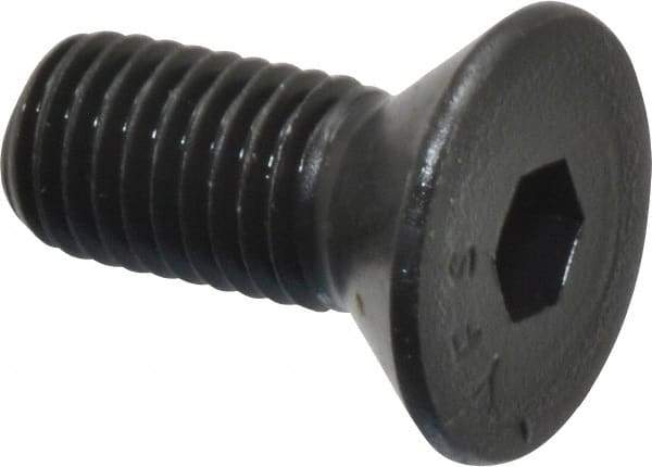 Value Collection - 1/4-28 UNF Hex Socket Drive, 82° Flat Screw - Alloy Steel, Black Oxide Finish, Fully Threaded, 5/8" OAL - Eagle Tool & Supply