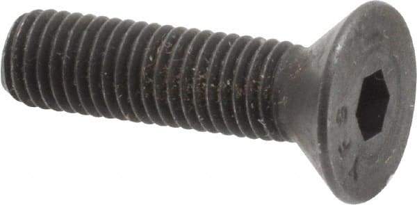 Value Collection - 1/4-28 UNF Hex Socket Drive, 82° Flat Screw - Alloy Steel, Black Oxide Finish, Fully Threaded, 1" OAL - Eagle Tool & Supply