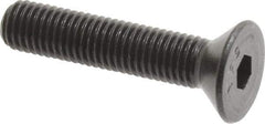 Value Collection - 1/4-28 UNF Hex Socket Drive, 82° Flat Screw - Alloy Steel, Black Oxide Finish, Fully Threaded, 1-1/4" OAL - Eagle Tool & Supply