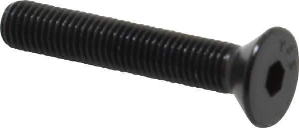 Value Collection - 1/4-28 UNF Hex Socket Drive, 82° Flat Screw - Alloy Steel, Black Oxide Finish, Fully Threaded, 1-1/2" OAL - Eagle Tool & Supply