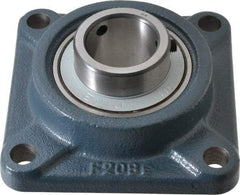 Value Collection - 1-1/2" ID, 5-1/8" OAW x 5-1/8" OAL x 5-1/8" OAH 4-Bolt High Temperature Flange Bearing - 4,000 Lb Static Cap, 6,400 Lb Dyn Cap, 4" Btw Mnt Hole Ctrs, 53/64" Base-to-Ctr Ht, Cast Iron - Eagle Tool & Supply