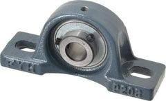 Value Collection - 5/8" ID, 2-3/8" OAW x 5" OAL x 2-3/8" OAH High Temperature Ball Bearing Pillow Block - 1,650 Lb Static Cap, 2,830 Lb Dyn Cap, 3-3/4" Btw Mnt Hole Ctrs, 1-3/16" Base-to-Ctr Ht, Cast Iron - Eagle Tool & Supply