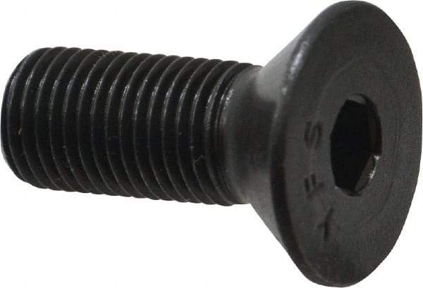 Value Collection - 3/8-24 UNF Hex Socket Drive, 82° Flat Screw - Alloy Steel, Black Oxide Finish, Fully Threaded, 1" OAL - Eagle Tool & Supply