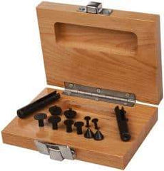 SPI - 0.06, 0.11 & 0.156" Groove Depth, Cold Rolled Steel & Wood (Case) Caliper Centerline Attachment - 0.65" Bore Depth, For Use with 6" Vernier, Dial & Digital Calipers - Eagle Tool & Supply
