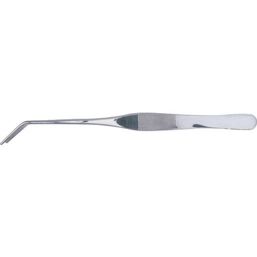 6 3/4″ Curved Sharp Serrated Point Tweezers - Eagle Tool & Supply