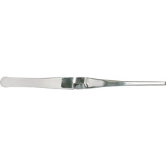 7″ Self Closing Weighted Solder w/Serrated Belt End Tweezers - Eagle Tool & Supply