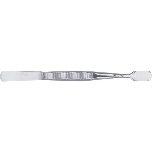 4 1/2″ Flat Rounded Spade Point Tweezers - Eagle Tool & Supply