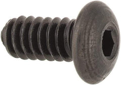 Value Collection - #4-40 UNC Hex Socket Drive, Button Screw - Alloy Steel, Black Oxide Finish, Fully Threaded, 1/4" Length Under Head - Eagle Tool & Supply