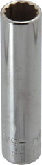 Blackhawk by Proto - 5/16", 1/4" Drive, Deep Hand Socket - 12 Points, 2" OAL, Chrome Finish - Eagle Tool & Supply