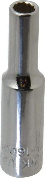 Blackhawk by Proto - 1/4" Drive, Deep Hand Socket - 12 Points, 1-15/16" OAL, Chrome Finish - Eagle Tool & Supply