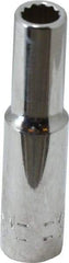 Blackhawk by Proto - 1/4" Drive, Deep Hand Socket - 12 Points, 1-15/16" OAL, Chrome Finish - Eagle Tool & Supply