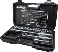Blackhawk by Proto - 17 Piece 1/2" Drive Socket Set - 6 Points, 3/8" to 1-1/4" Range, Inch Measurement Standard - Eagle Tool & Supply