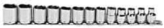 Blackhawk by Proto - 13 Piece 3/8" Drive Socket Set - 6 Points, 7mm to 19mm Range, Metric Measurement Standard - Eagle Tool & Supply
