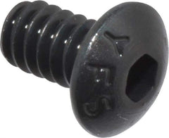 Value Collection - #6-32 UNC Hex Socket Drive, Button Screw - Alloy Steel, Black Oxide Finish, Fully Threaded, 1/4" Length Under Head - Eagle Tool & Supply