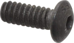 Value Collection - #6-32 UNC Hex Socket Drive, Button Screw - Alloy Steel, Black Oxide Finish, Fully Threaded, 3/8" Length Under Head - Eagle Tool & Supply