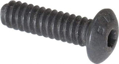 Value Collection - #6-32 UNC Hex Socket Drive, Button Screw - Alloy Steel, Black Oxide Finish, Fully Threaded, 1/2" Length Under Head - Eagle Tool & Supply