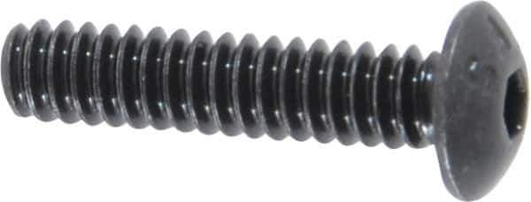 Value Collection - #6-32 UNC Hex Socket Drive, Button Screw - Alloy Steel, Black Oxide Finish, Fully Threaded, 5/8" Length Under Head - Eagle Tool & Supply