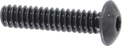 Value Collection - #6-32 UNC Hex Socket Drive, Button Screw - Alloy Steel, Black Oxide Finish, Fully Threaded, 5/8" Length Under Head - Eagle Tool & Supply
