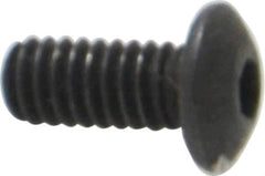 Value Collection - #8-32 UNC Hex Socket Drive, Button Screw - Alloy Steel, Black Oxide Finish, Fully Threaded, 3/8" Length Under Head - Eagle Tool & Supply