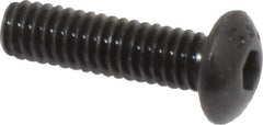 Value Collection - #8-32 UNC Hex Socket Drive, Button Screw - Alloy Steel, Black Oxide Finish, Fully Threaded, 5/8" Length Under Head - Eagle Tool & Supply