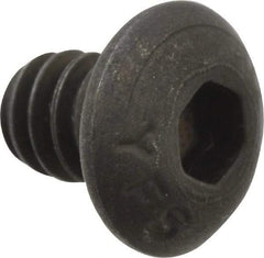 Value Collection - #10-24 UNC Hex Socket Drive, Button Screw - Alloy Steel, Black Oxide Finish, Fully Threaded, 1/4" Length Under Head - Eagle Tool & Supply