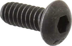 Value Collection - #10-24 UNC Hex Socket Drive, Button Screw - Alloy Steel, Black Oxide Finish, Fully Threaded, 1/2" Length Under Head - Eagle Tool & Supply