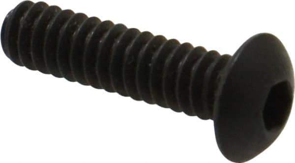 Value Collection - #10-24 UNC Hex Socket Drive, Button Screw - Alloy Steel, Black Oxide Finish, Fully Threaded, 3/4" Length Under Head - Eagle Tool & Supply